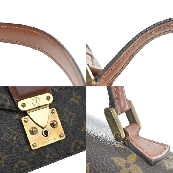 LOUIS VUITTON Concorde Hand Bag Monogram Leather Brown France M51190 84KB259 - Picture 9 of 16